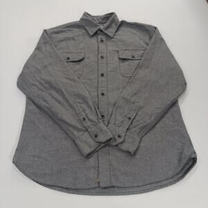 JACHS Men's Size Large Heavyweight Gray Cotton Blend Long Sleeve Shirt RN#123913